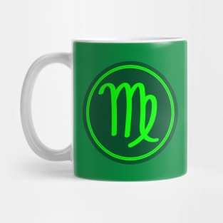 Cool Green Virgo Symbol Mug